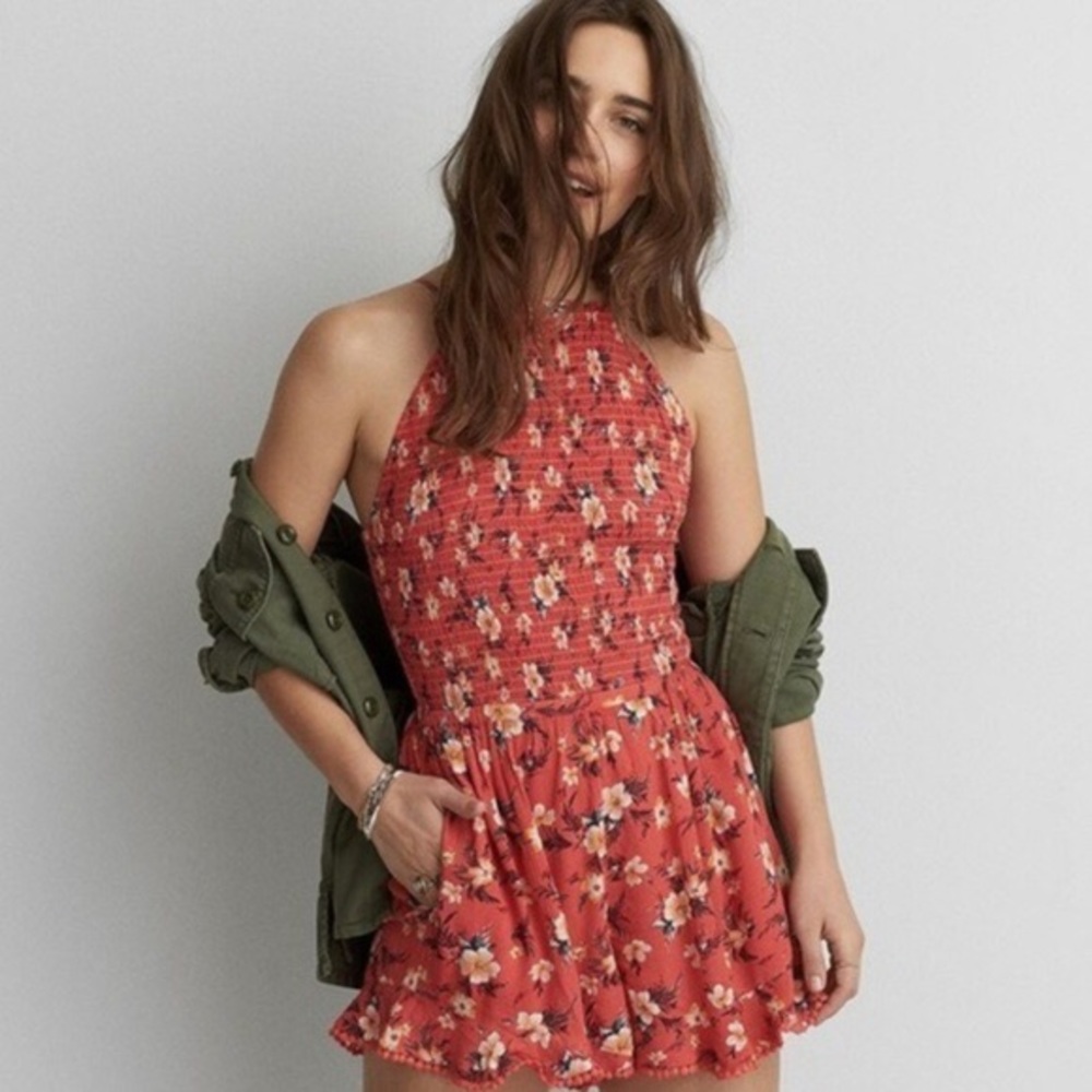 American Eagle Floral Romper